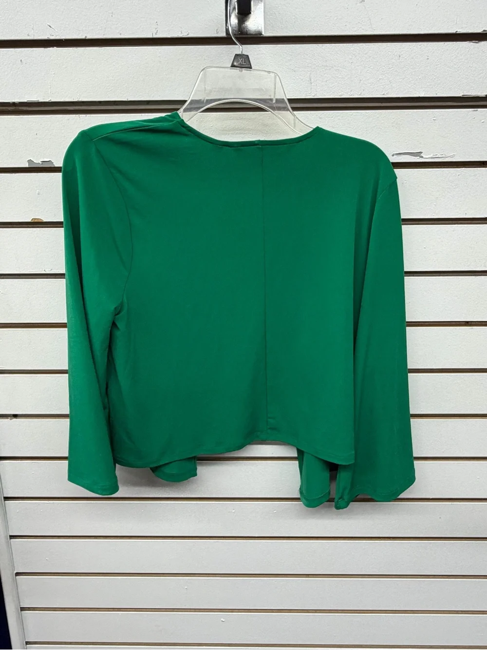 Colleen Lopez Emerald Green Open Front Cardigan Size M